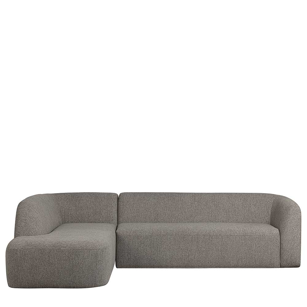 L Sofa im Skandi Design in Grau Chenille - Grandessa