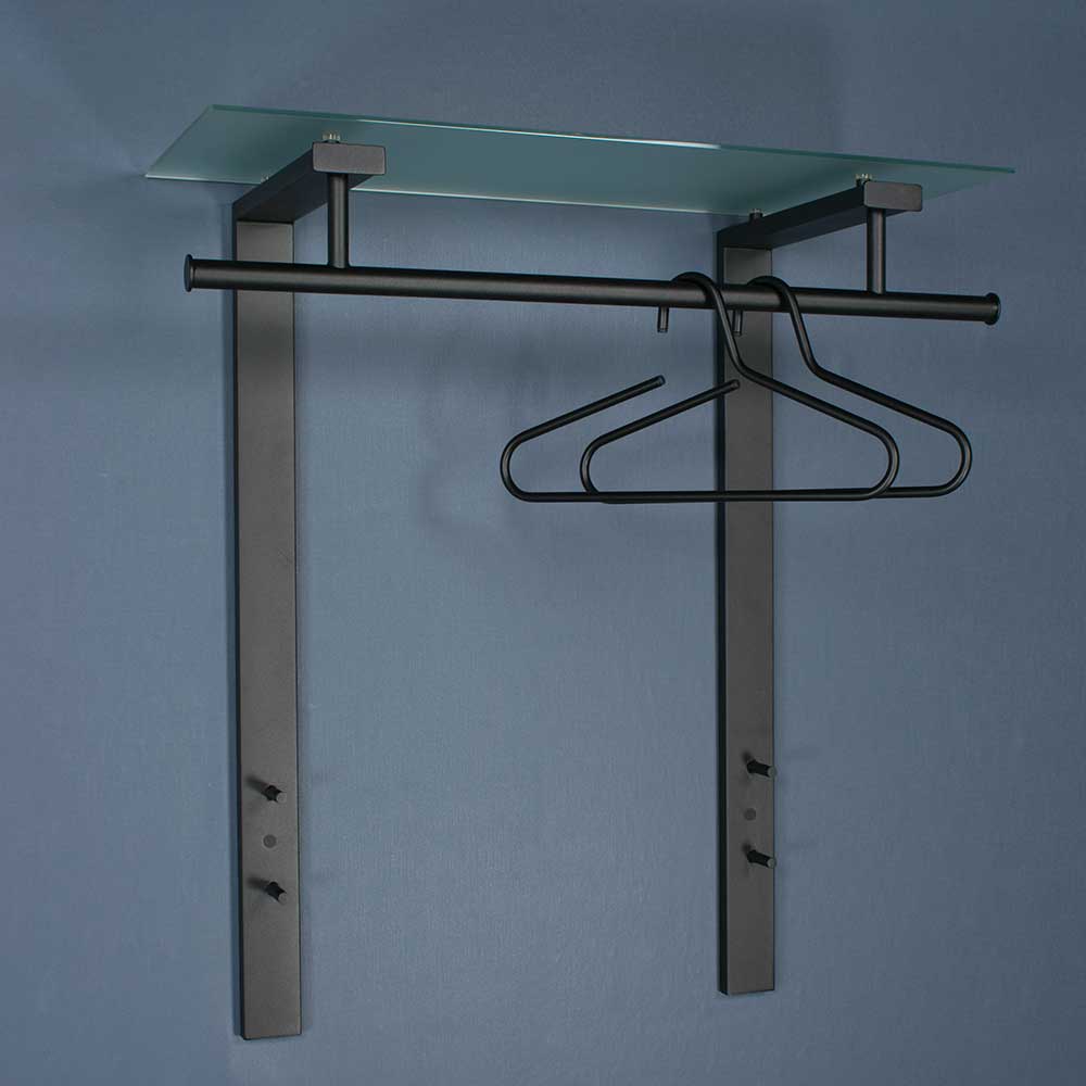 80x90x33 Garderobe mit Glas Hutboden - Justina