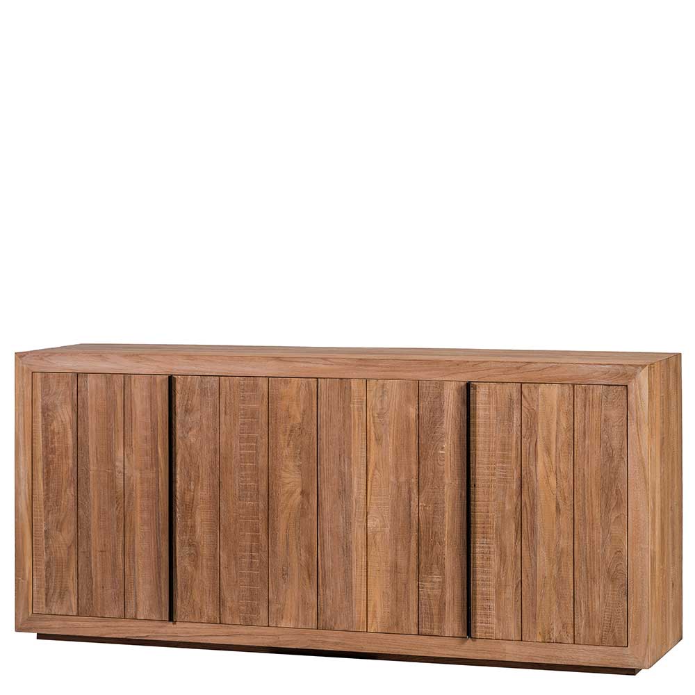 200x90x50 Teak Sideboard in Natur & Schwarz - Myons