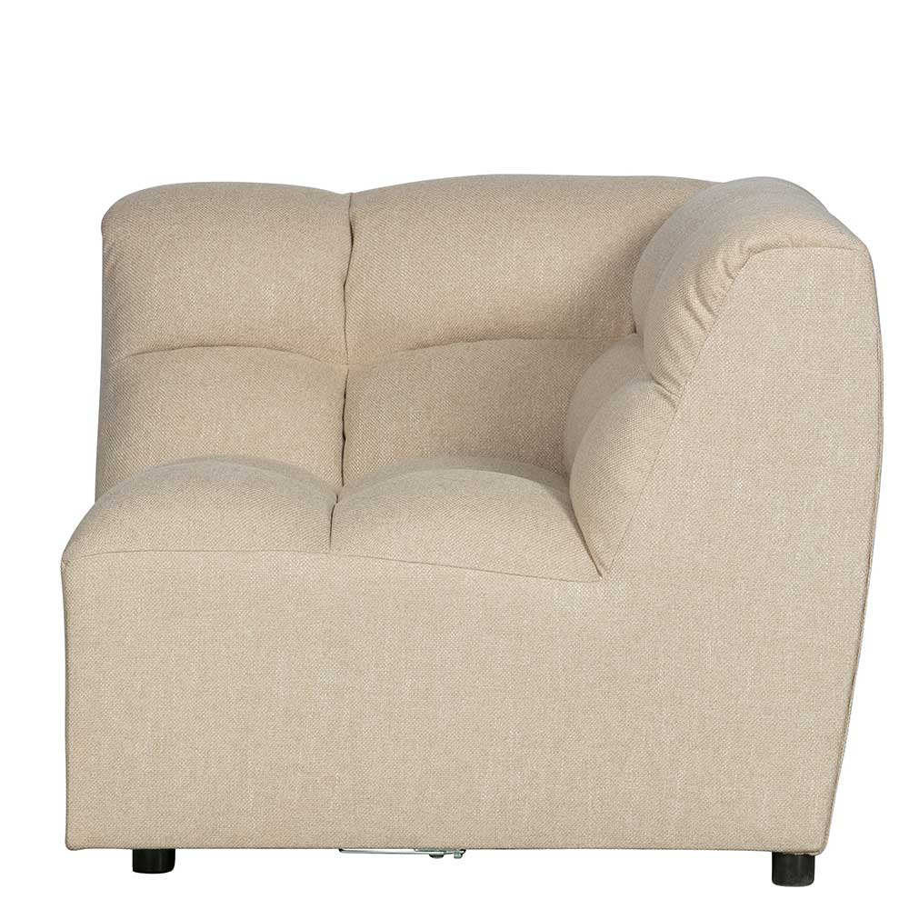 Design Ecksofa ohne Armlehnen in Beige - Madrilena