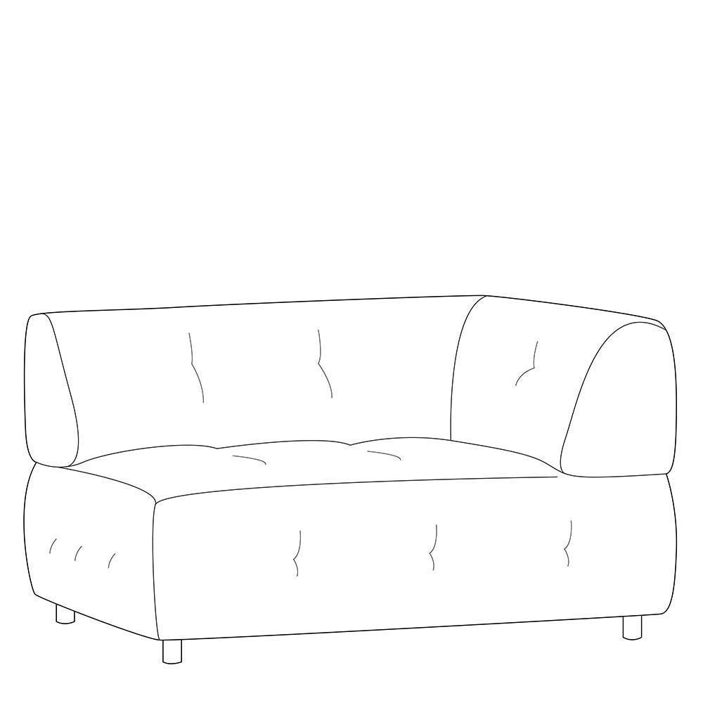 Modulsofa Ecke mit Armlehne rechts - Yoleans