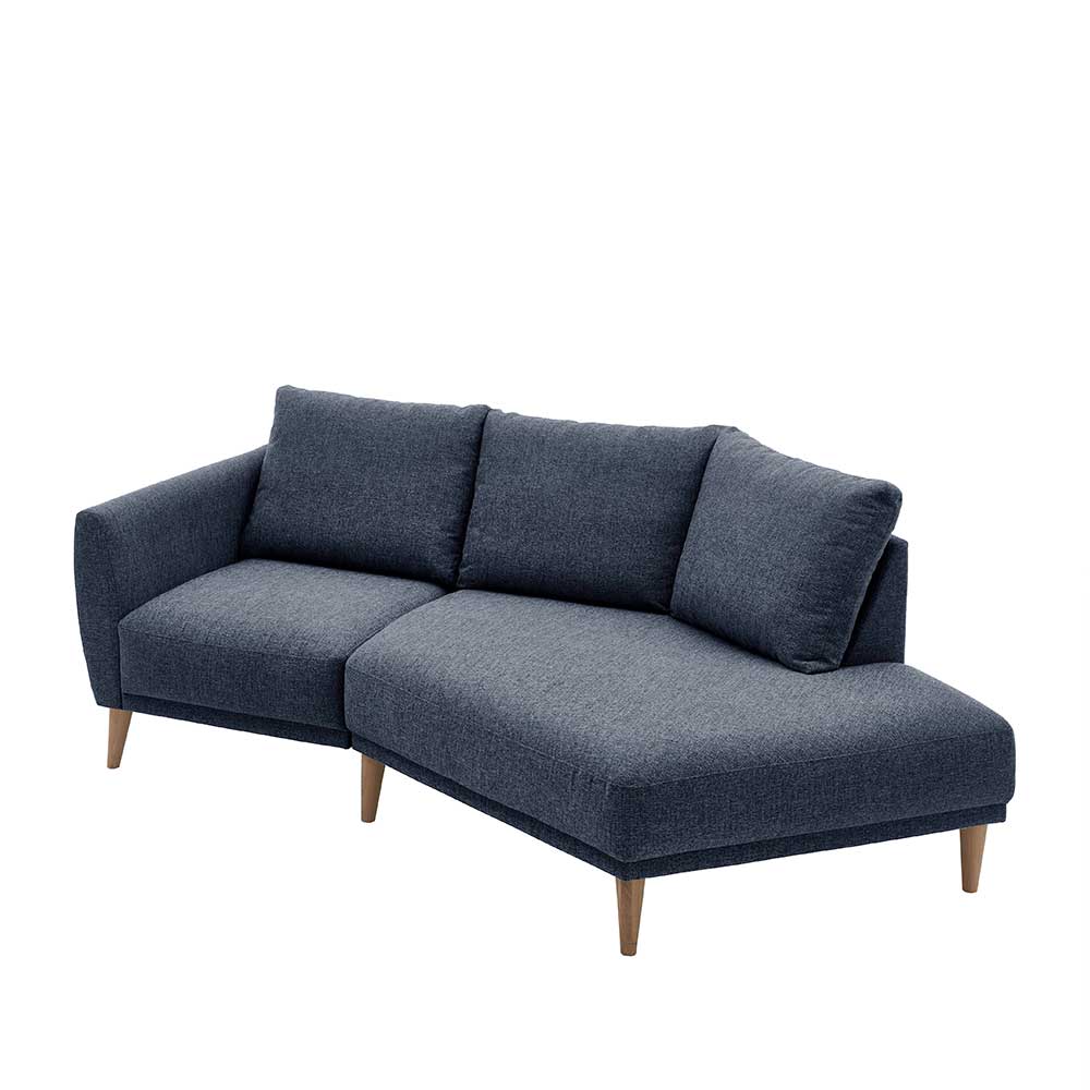 Design Sofa aus Strukturstoff in Dunkelgrau - Lionica