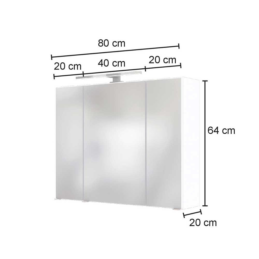 LED Licht Spiegelschrank mit 3D Effekt - Athrin