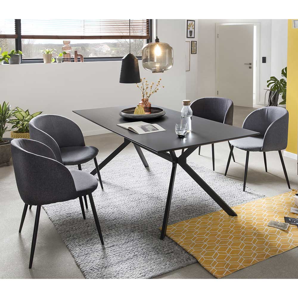 Stylische Tischgruppe fürs Esszimmer - Contrada (fünfteilig)