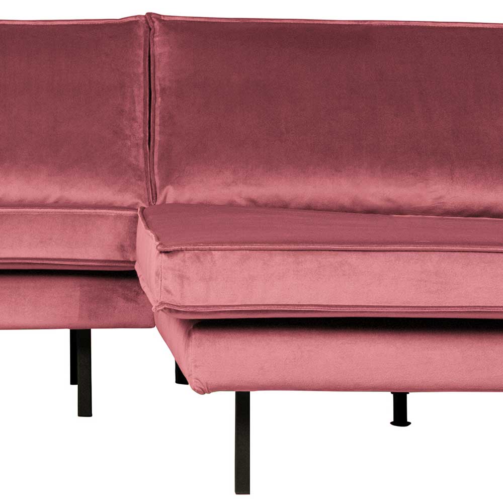 300x85x155 Polsterecke in Pink & Schwarz - Majanco