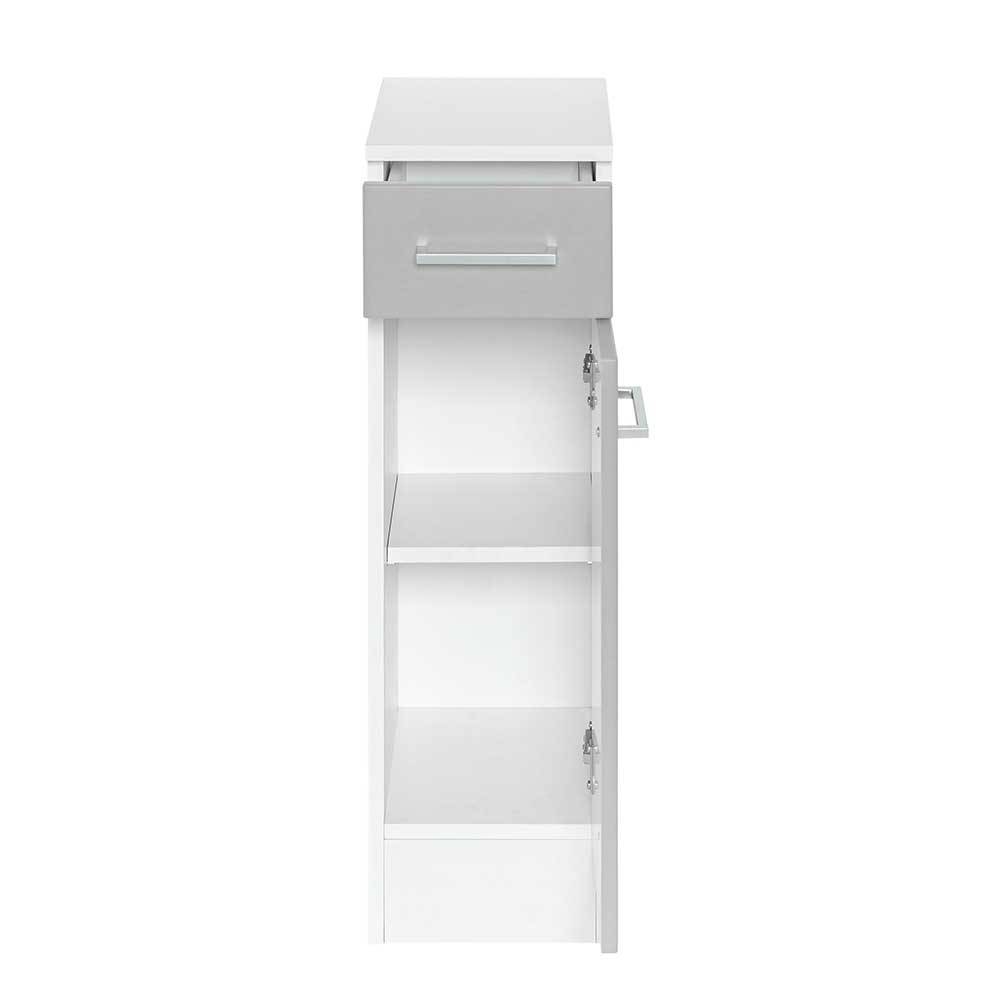 25x84x35 Bad Stand-Unterschrank in Grau & Weiß - Girios