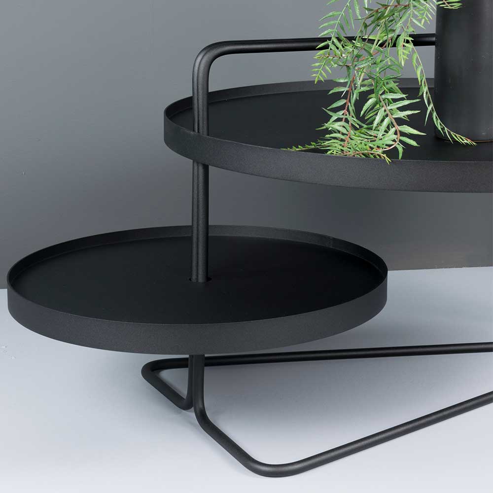 Design Couchtisch mit zwei Platten rund - Cluster