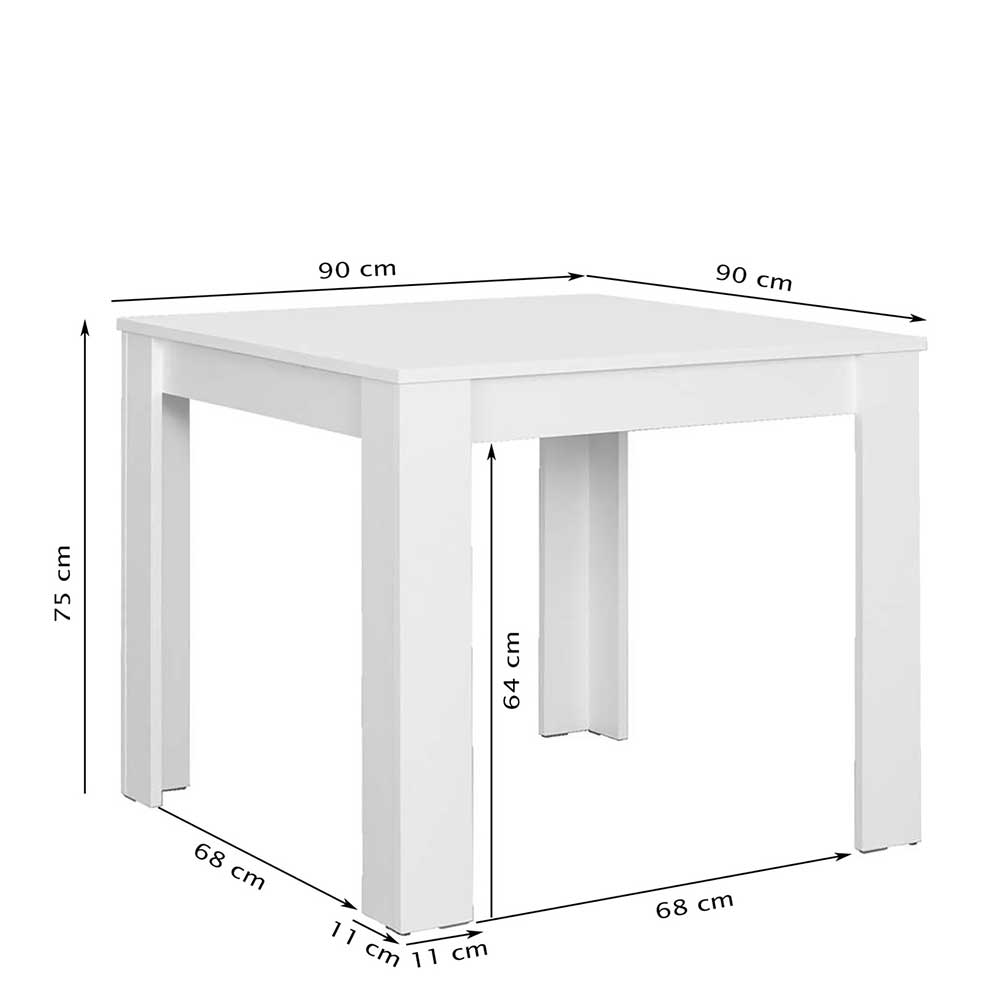 Tisch in Weiß - modernes Design - Sinvoje