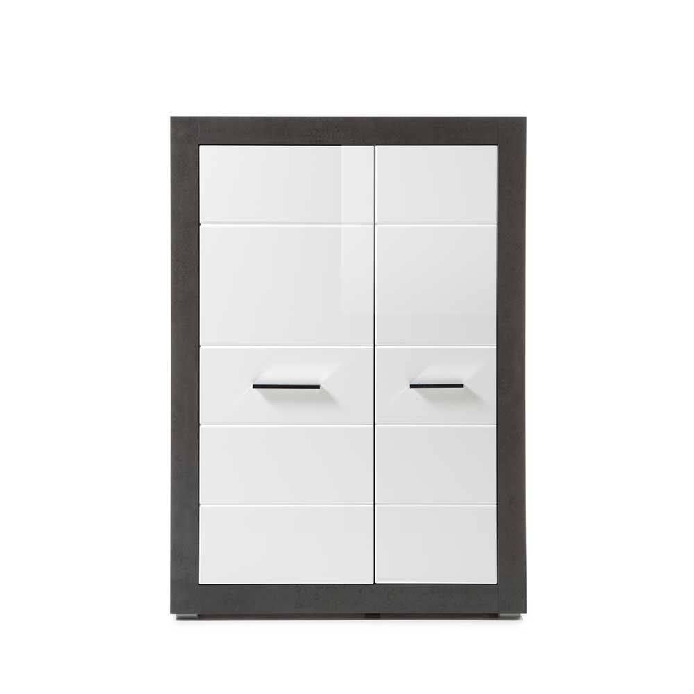 Modernes Hochglanz Highboard mit 2 Türen - Istensa I