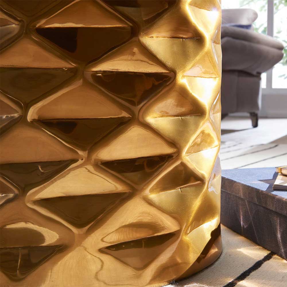 Zylinderform Metalltisch in Gold - Tunes