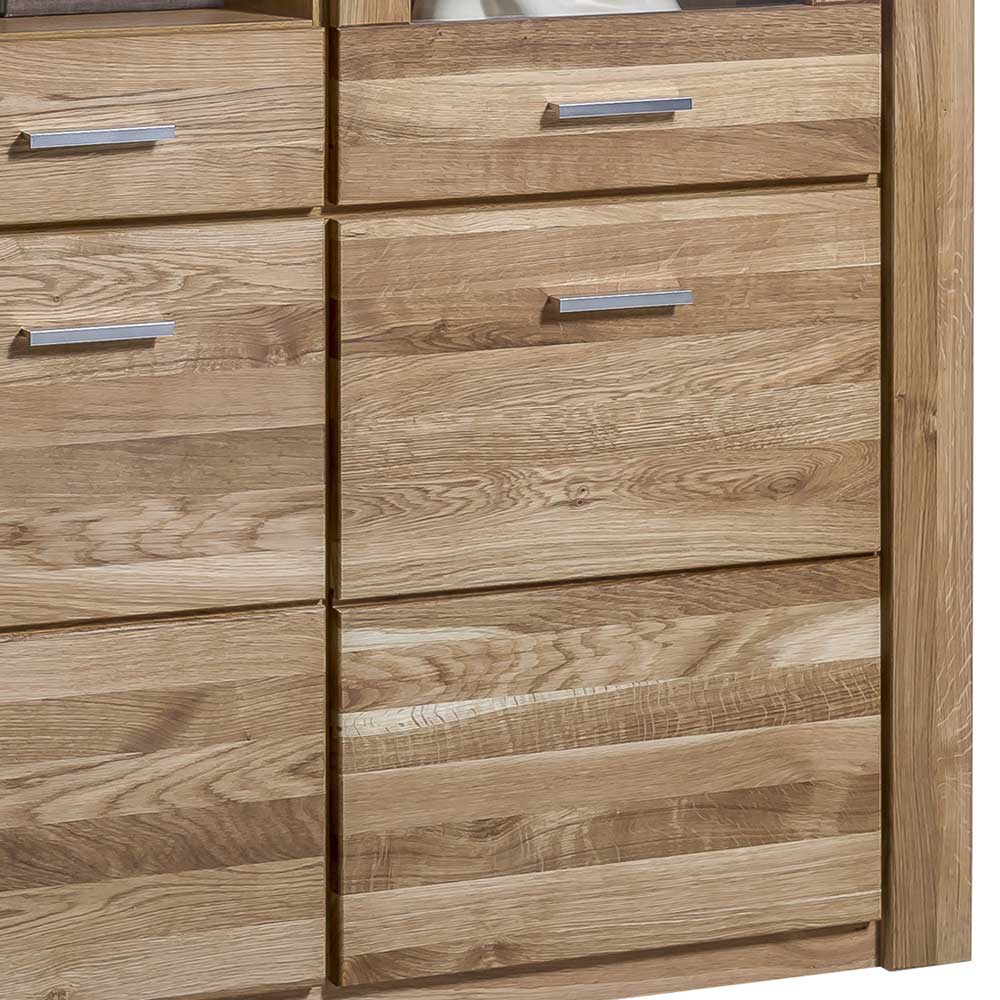 158x140x40 Holz Highboard aus Wildeiche - Maila