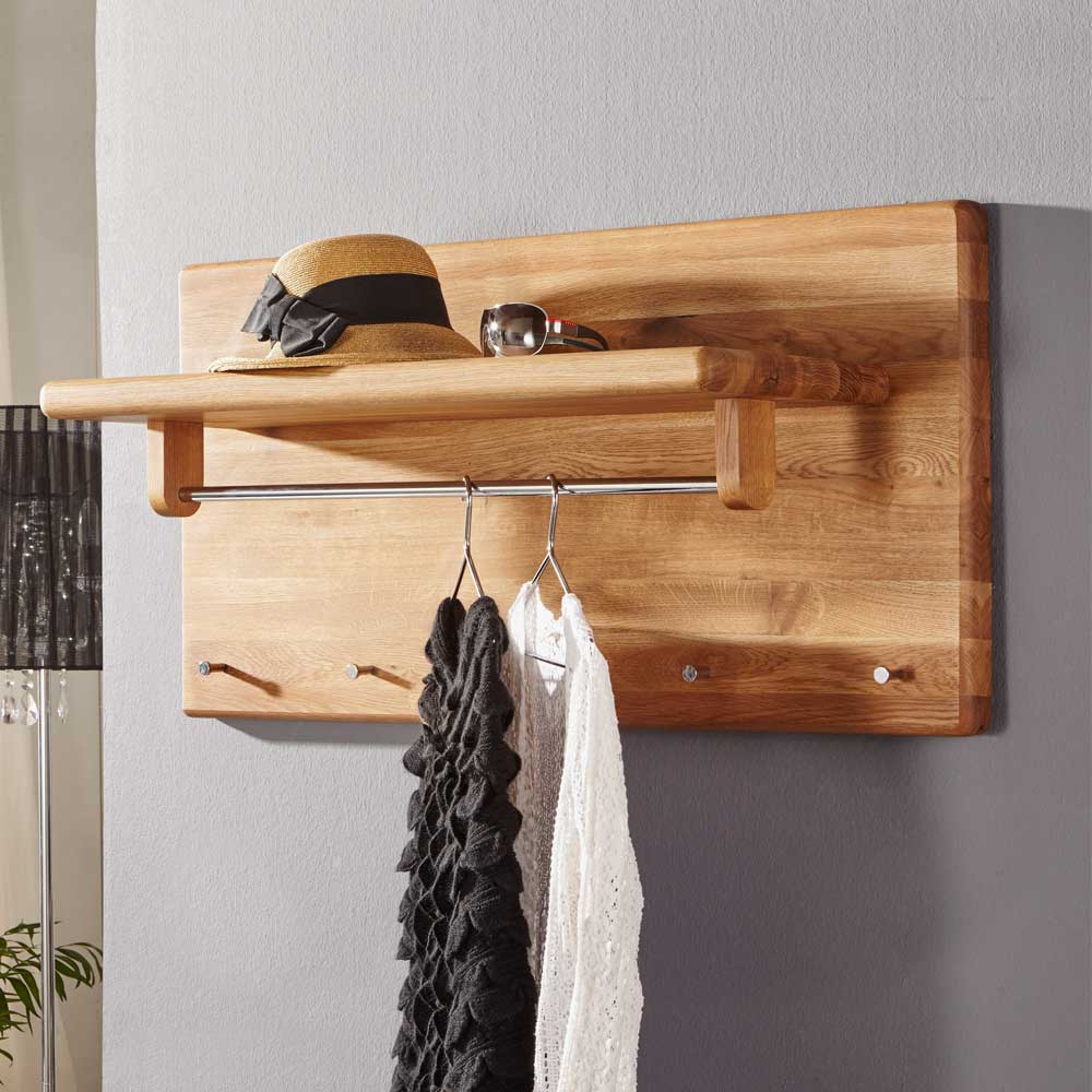 Massivholz Wandgarderobe aus Wildeiche massiv geölt - Uvinessa