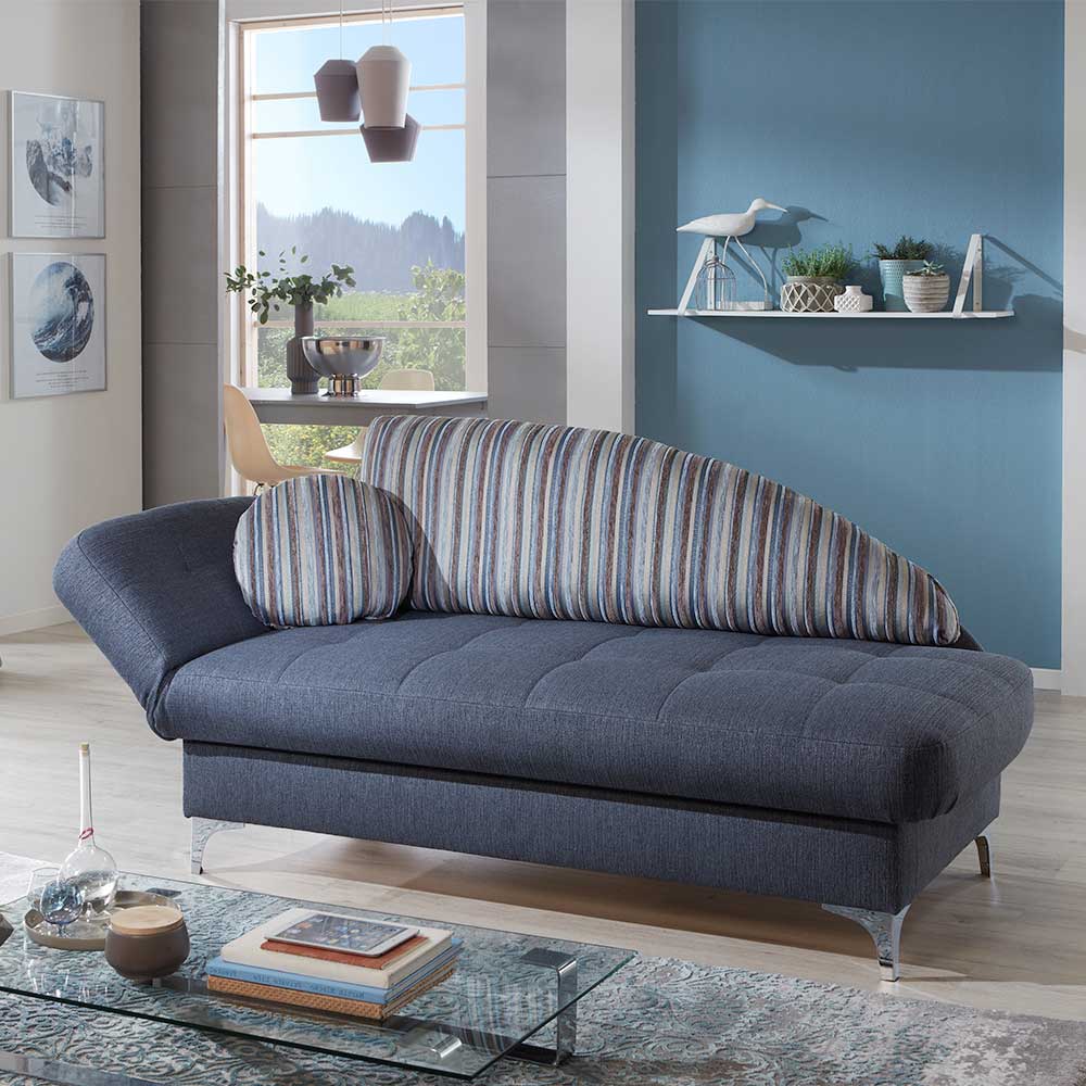 182x79x86 Federkern Schlafsofa in Blau - Curtici