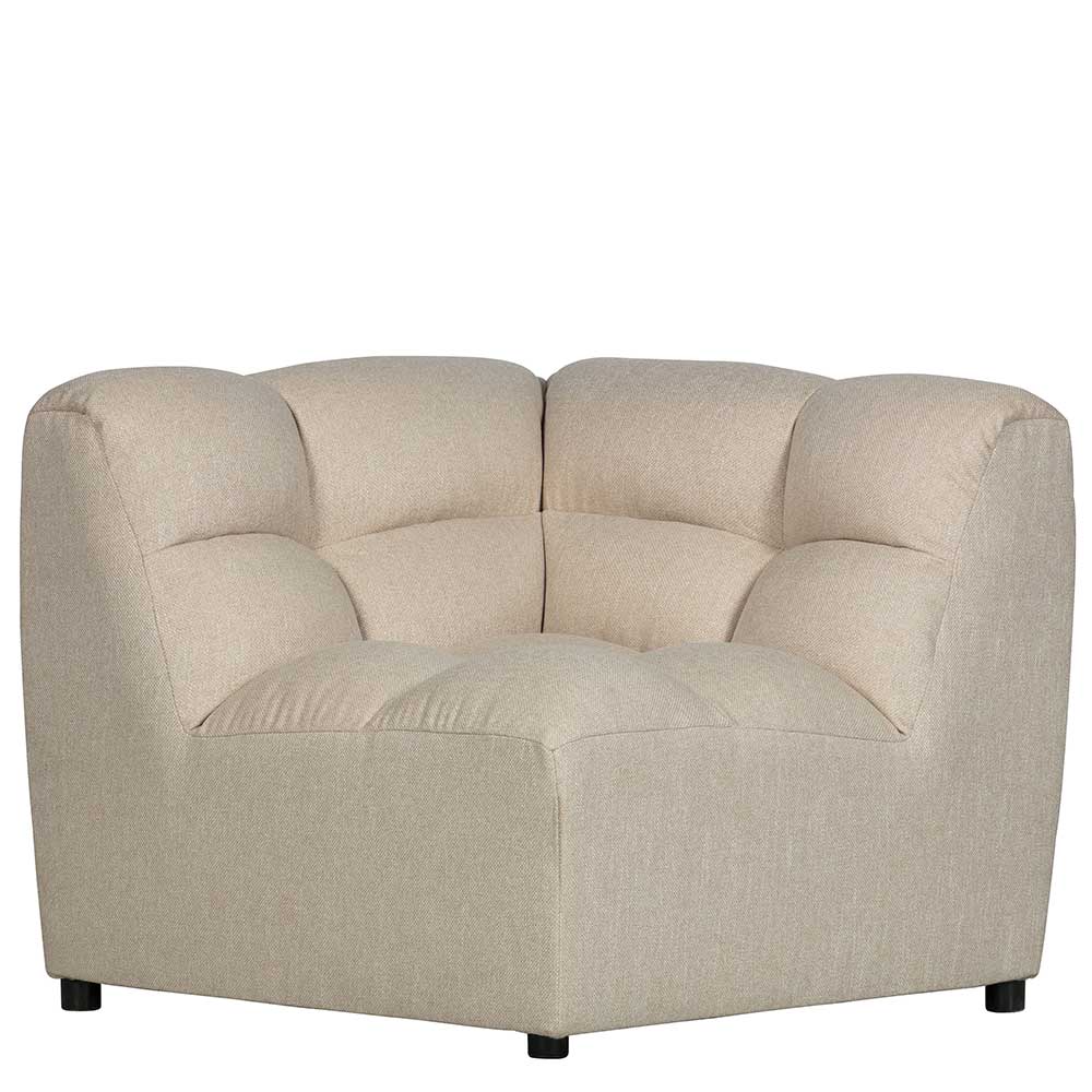 Design Ecksofa ohne Armlehnen in Beige - Madrilena