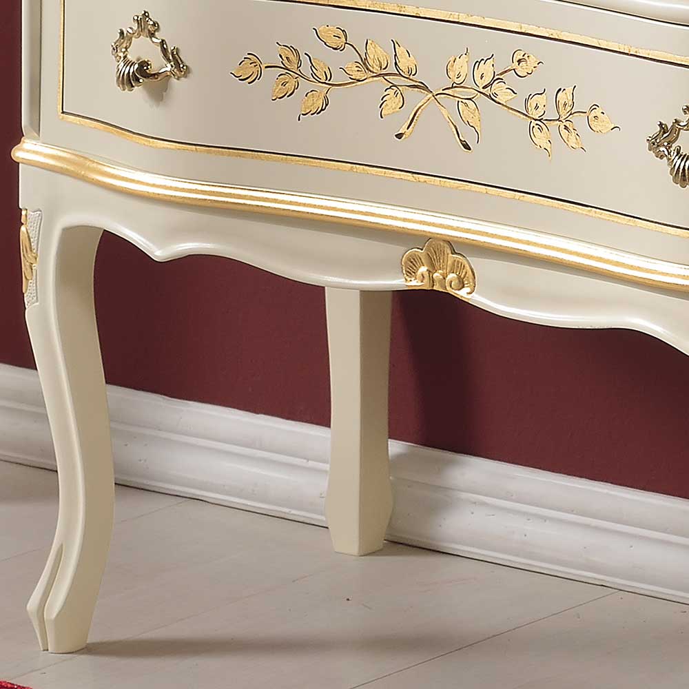 75x88x35 Barock Sekretär in Weiß & Gold - Iviada