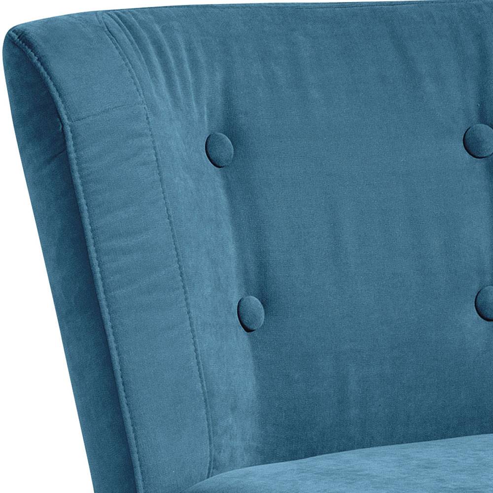 Sessel in Petrol Blau Velours - Curedo