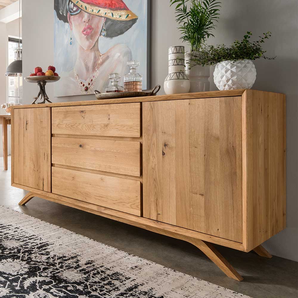 Wildeiche Sideboard 180x80x50 cm - Mangoa