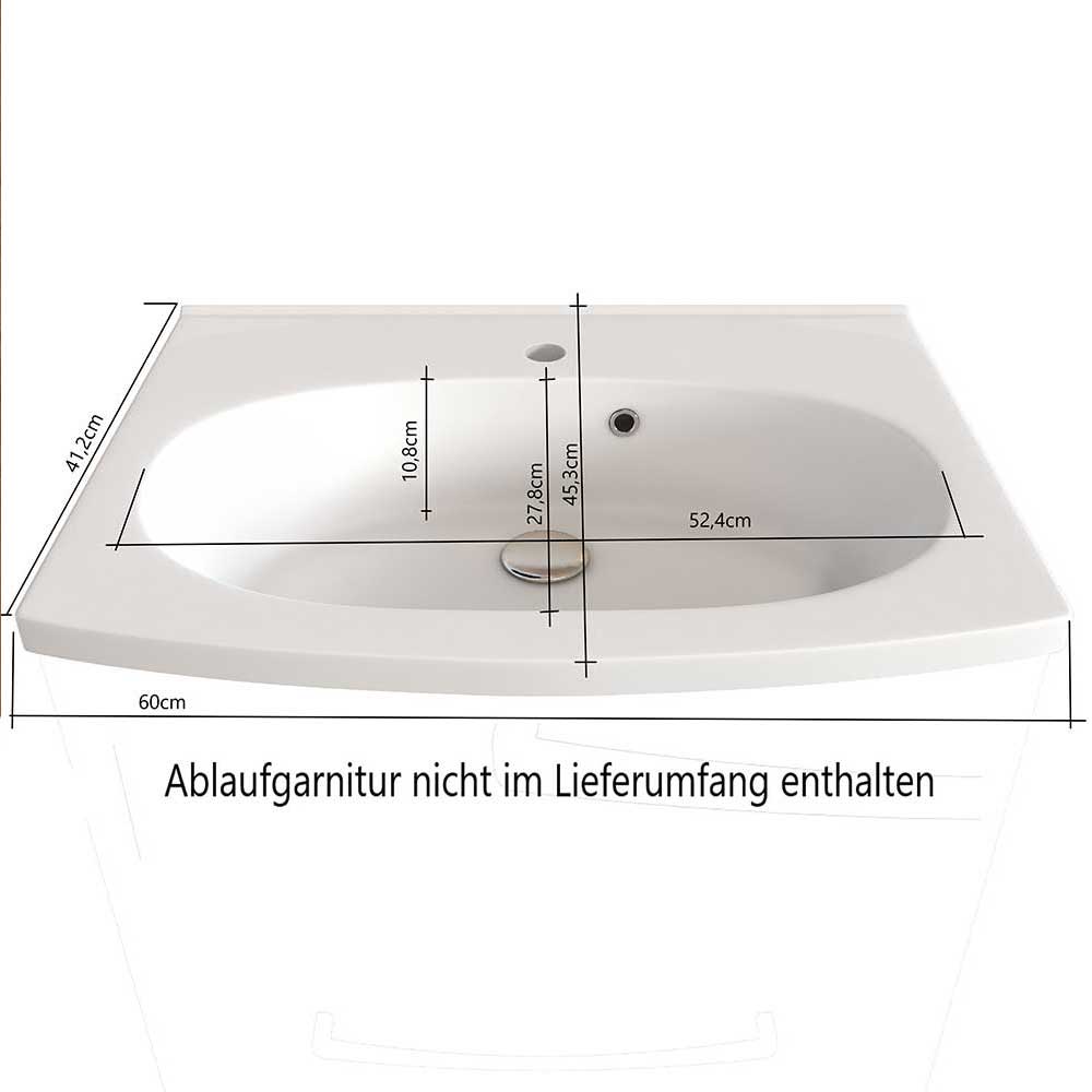 Holz Look Badeinrichtung Kombination - Arazony (fünfteilig)