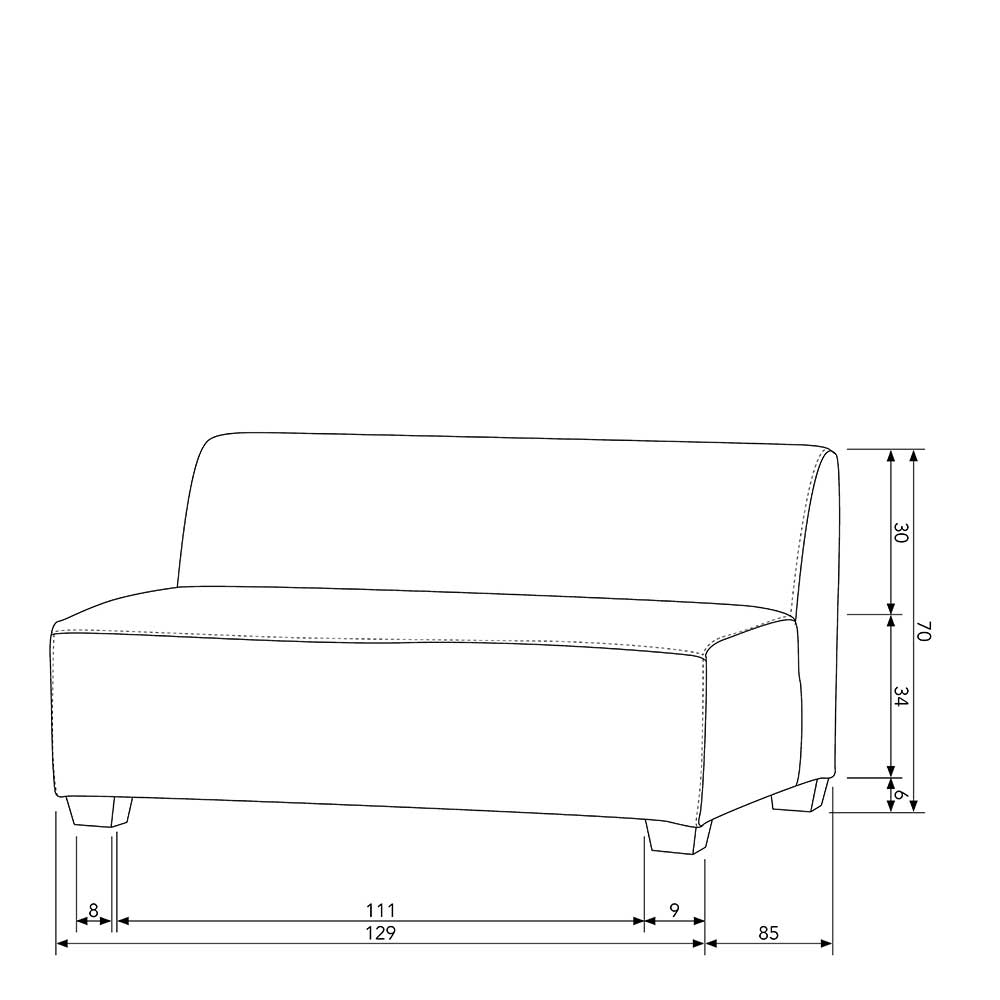 Dunkelgrüner Zweisitzer in modernem Design - Olterva