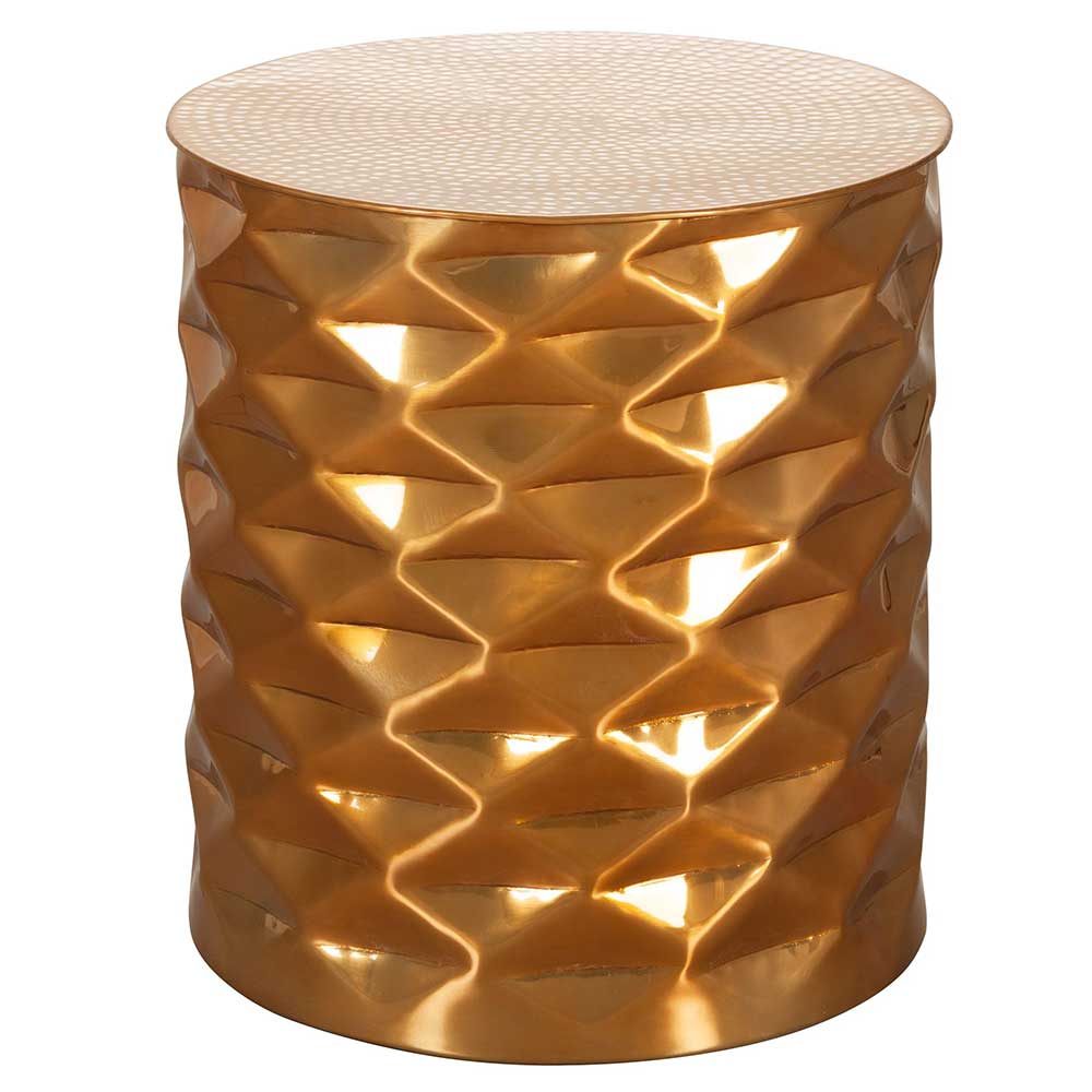 Zylinderform Metalltisch in Gold - Tunes