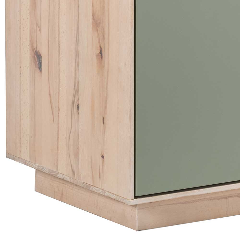 90x120x45 Wohnzimmer Highboard in Grau & Buche - Ajevos