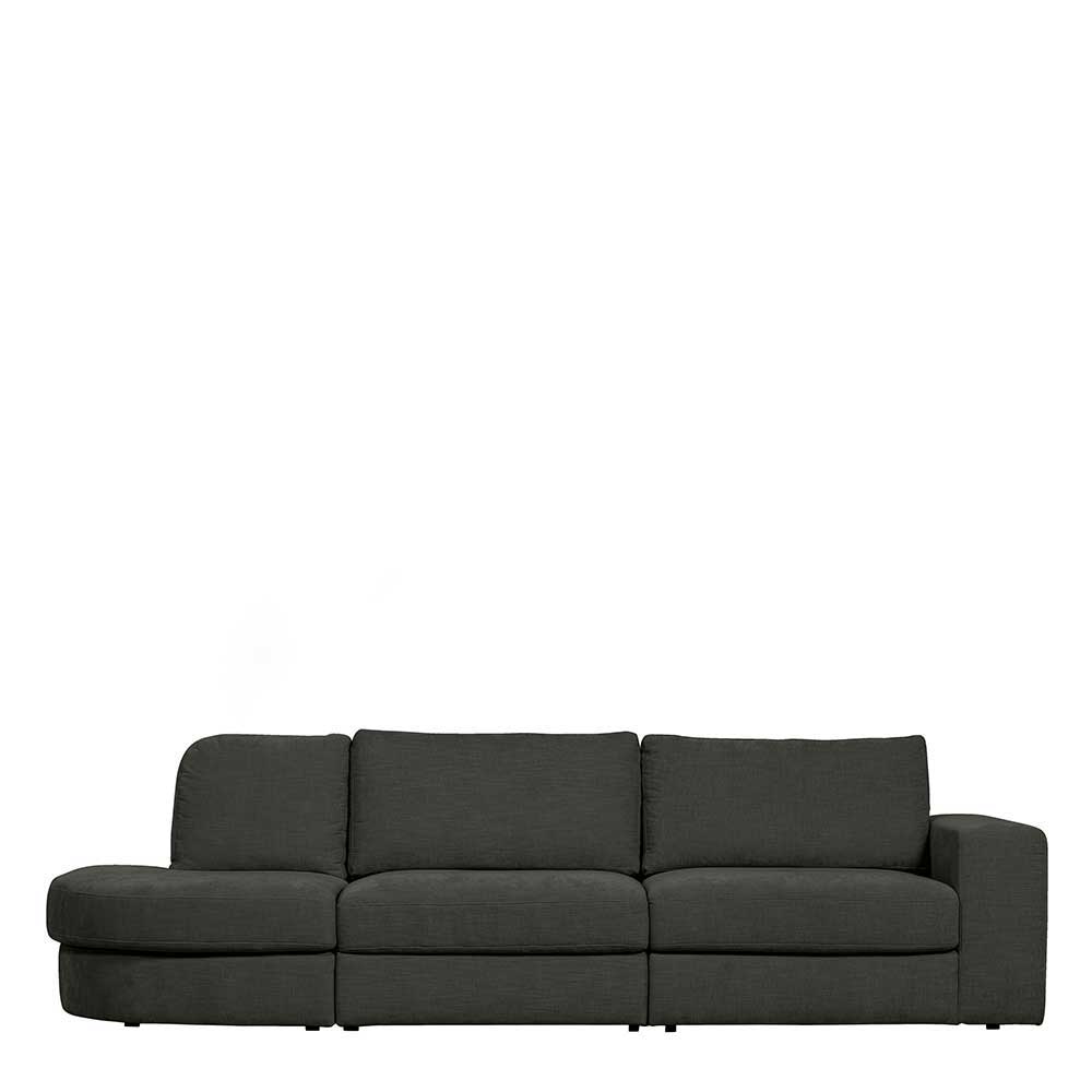 Wohzimmer Sofa in Anthrazit Webstoff-Bezug - Jilatov