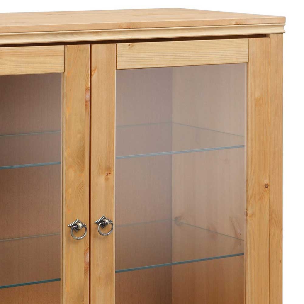 Glastüren Highboard in Natur geölt - Vinidad