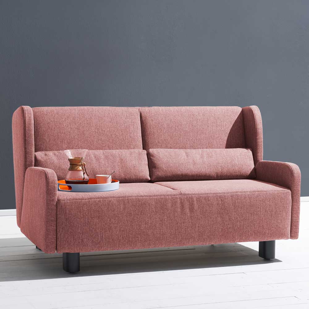 Schlafsofa in Rosa Flachgewebe - Mangado