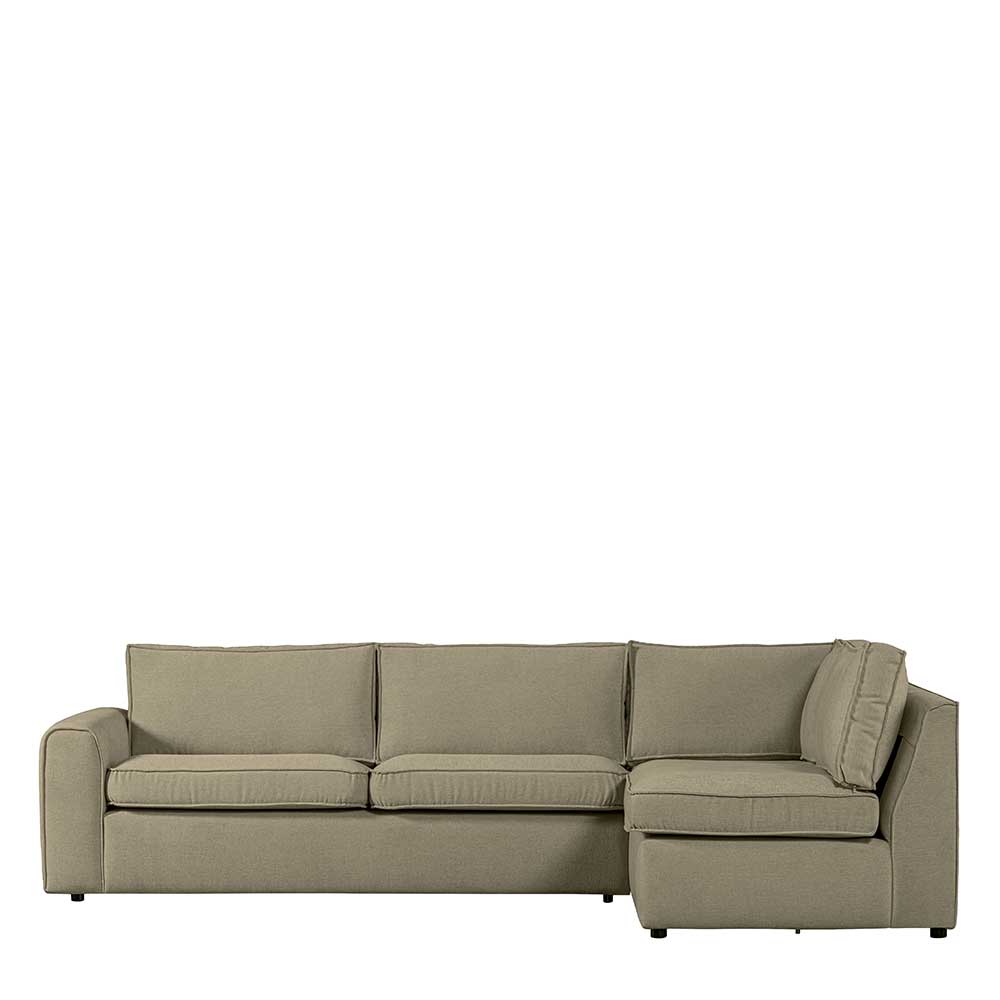 Dreisitzer L-Sofa in Graugrün - Matthew