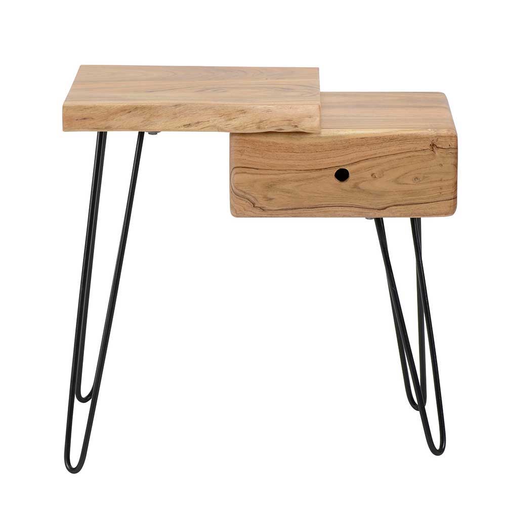 Design Nachttisch Set Hera mit Holz Akazie (2er Set)