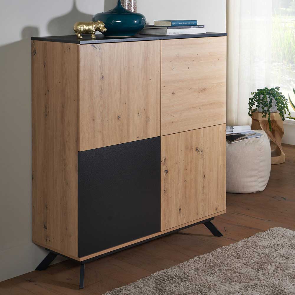 110x125x40 4-türiges Highboard modern - Heraklion