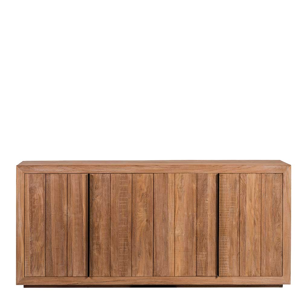 200x90x50 Teak Sideboard in Natur & Schwarz - Myons