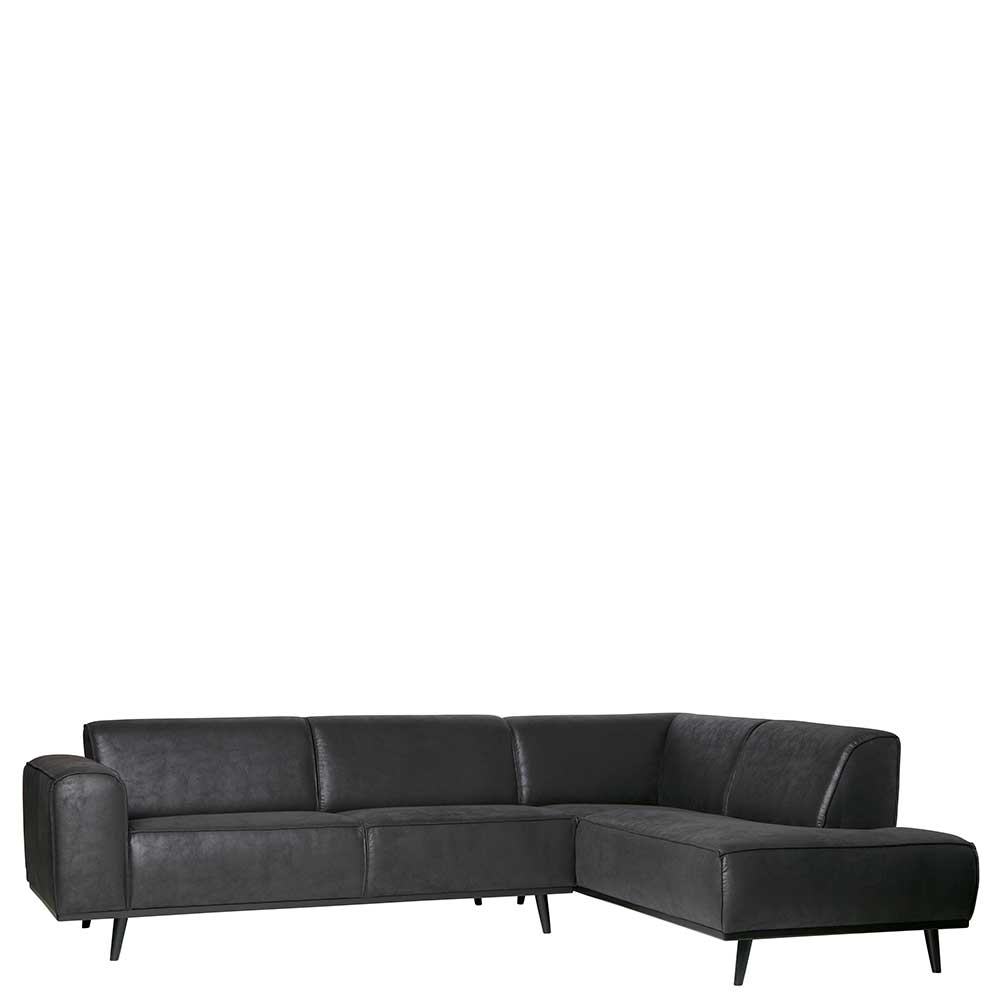 Federkern Sofa Ecke in Schwarz - Blax