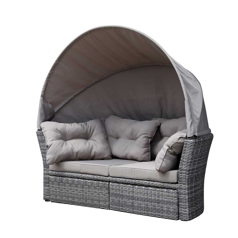 Graue Sonneninsel Sash aus Polyrattan