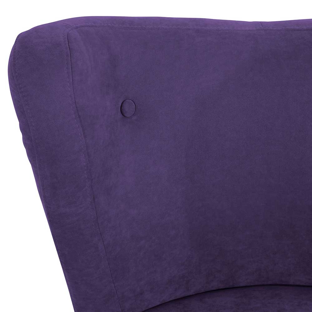 Polstersessel in Violett Velours - Coralla