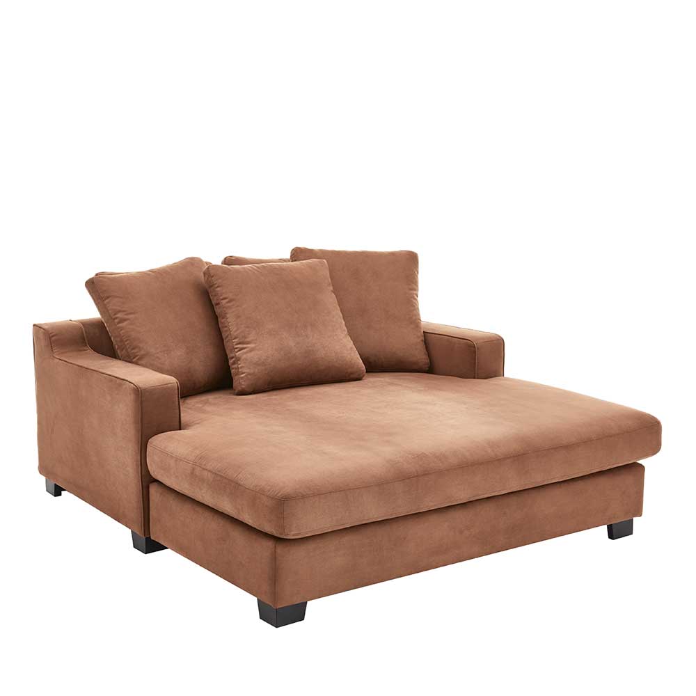 XXL Couch in Braun Microfaser - Malentra