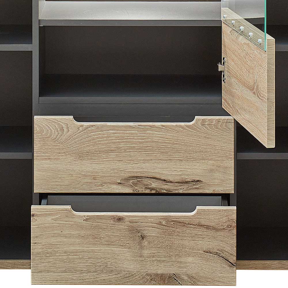 Highboard mit 3 Türen & 2 Schubladen - Zelio