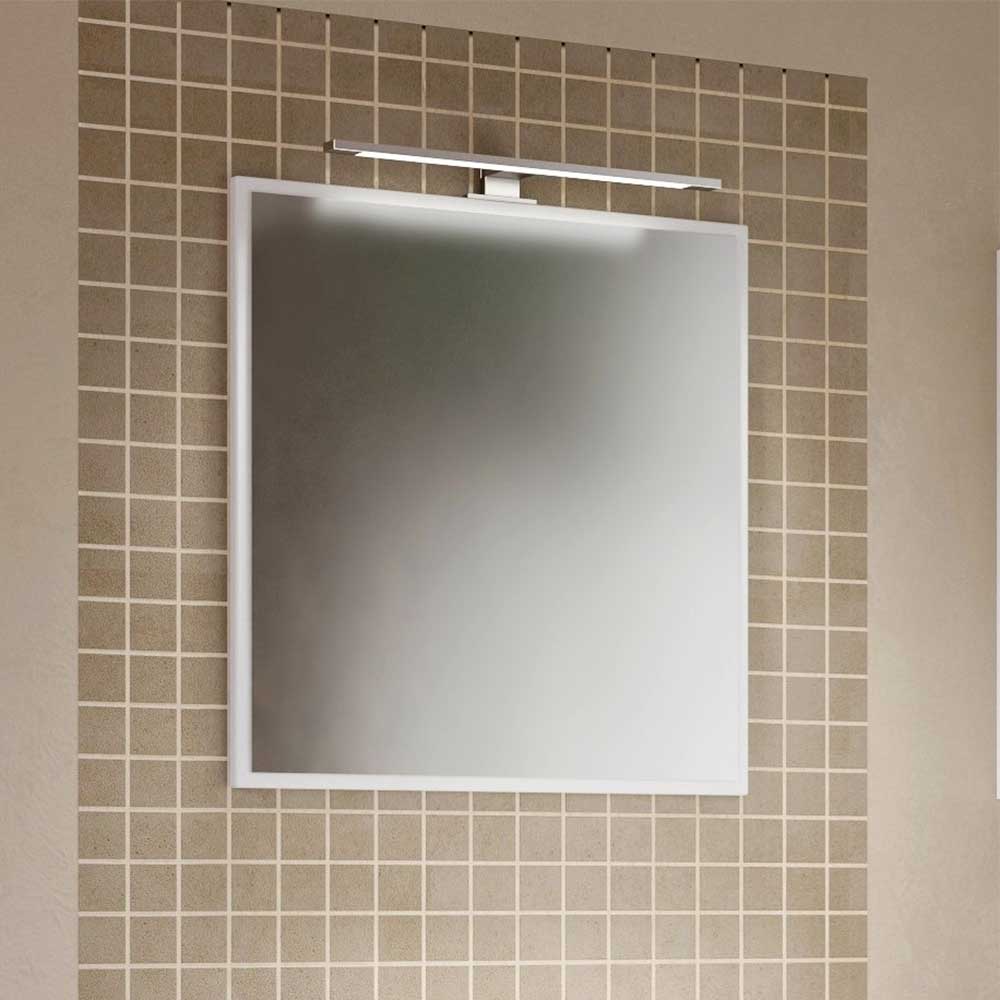 60x64 Badezimmer Spiegel in Weiß MDF - Asticla