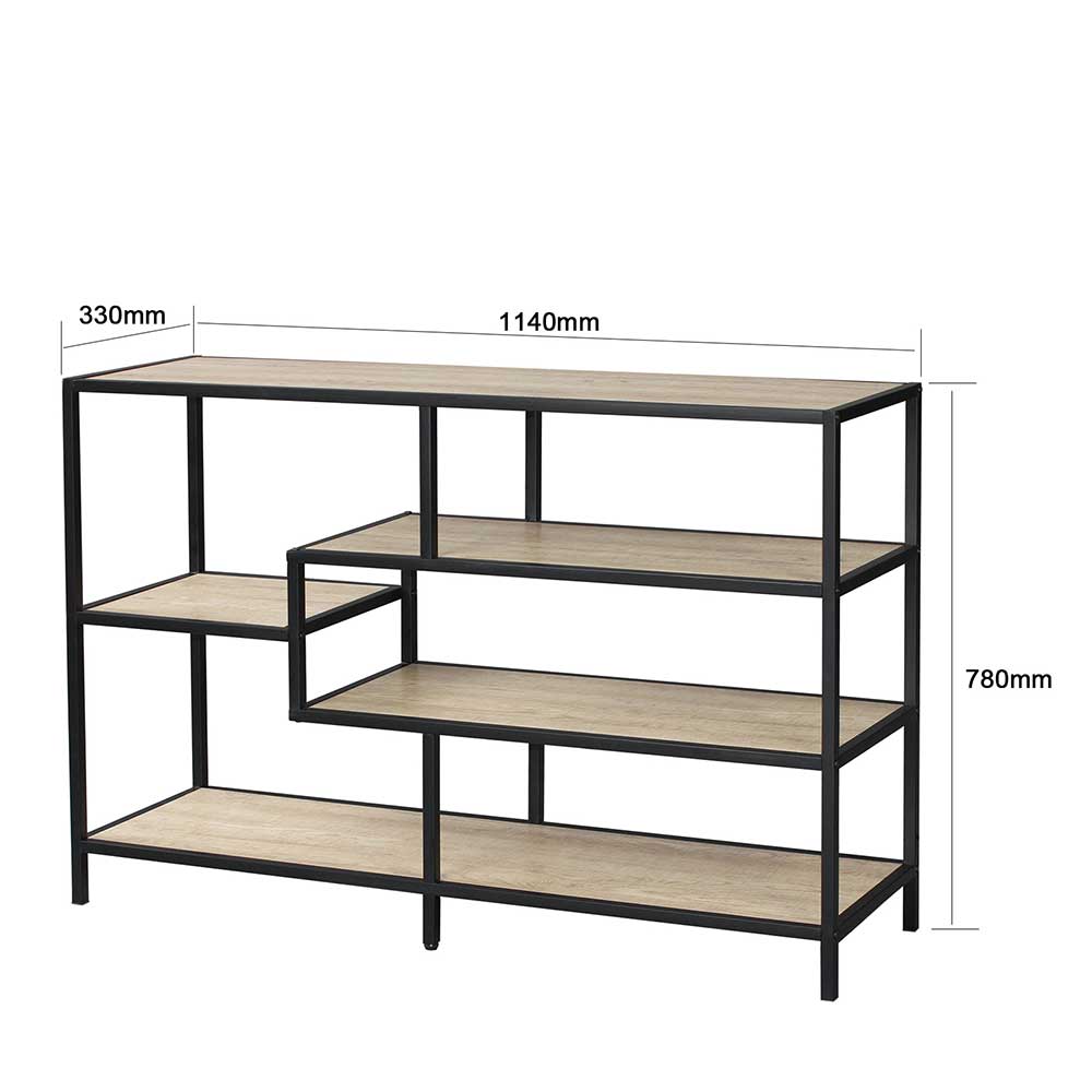 78 cm hohes Industry Style Regal mit 114 cm Breite - Paradise