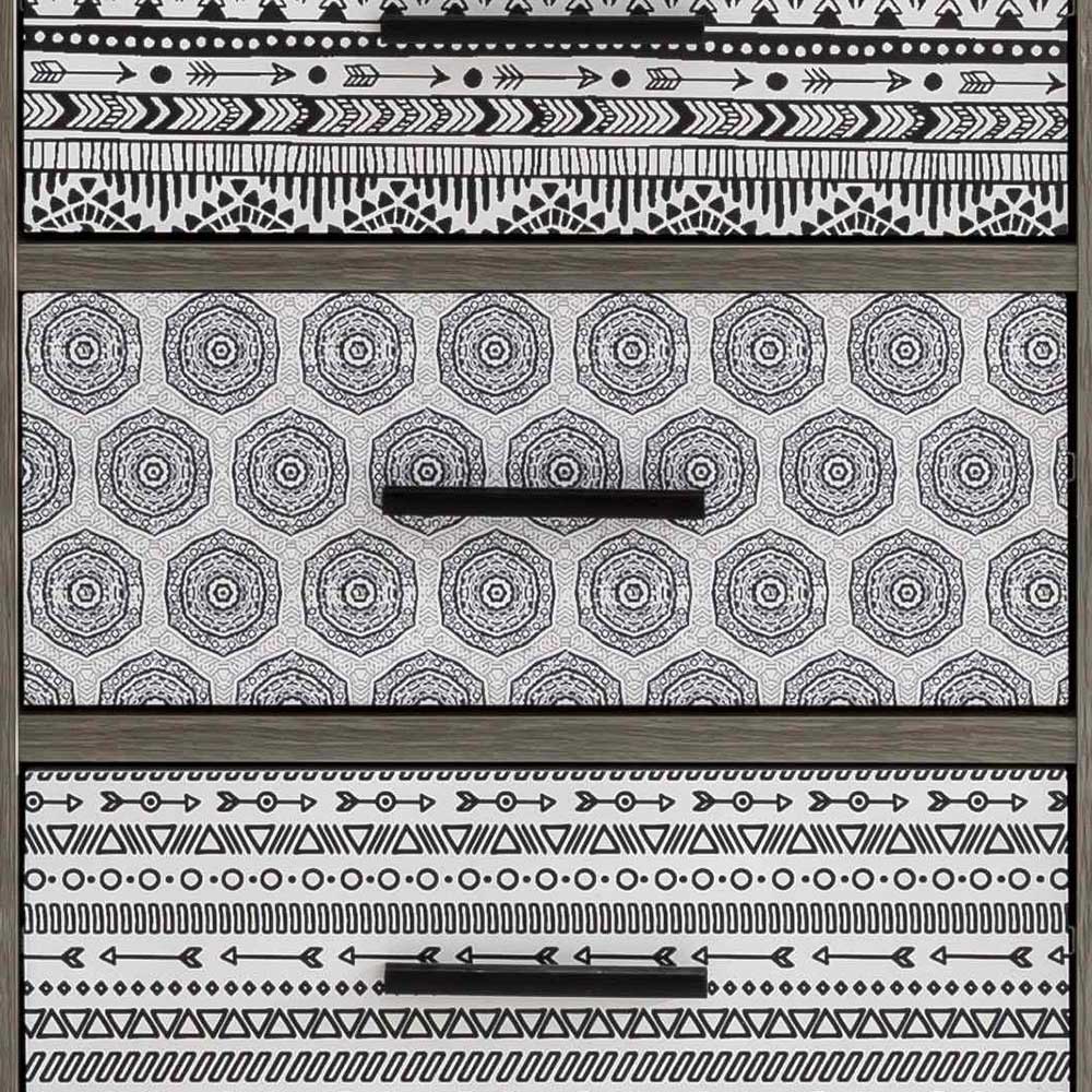 40x106x38 cm Design Hochkommode mit drei Schubladen - Drondo