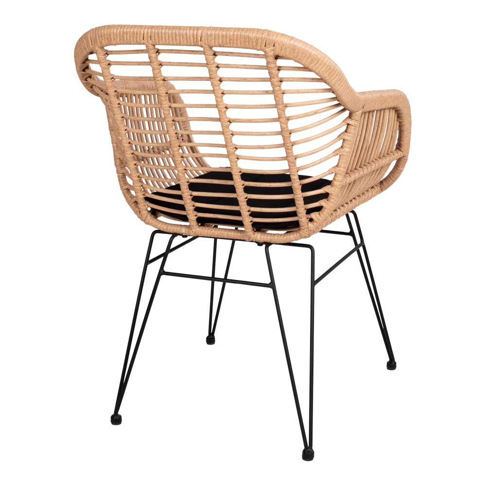 Geflecht Stühle in Beige Rattan - Ambo (2er Set)