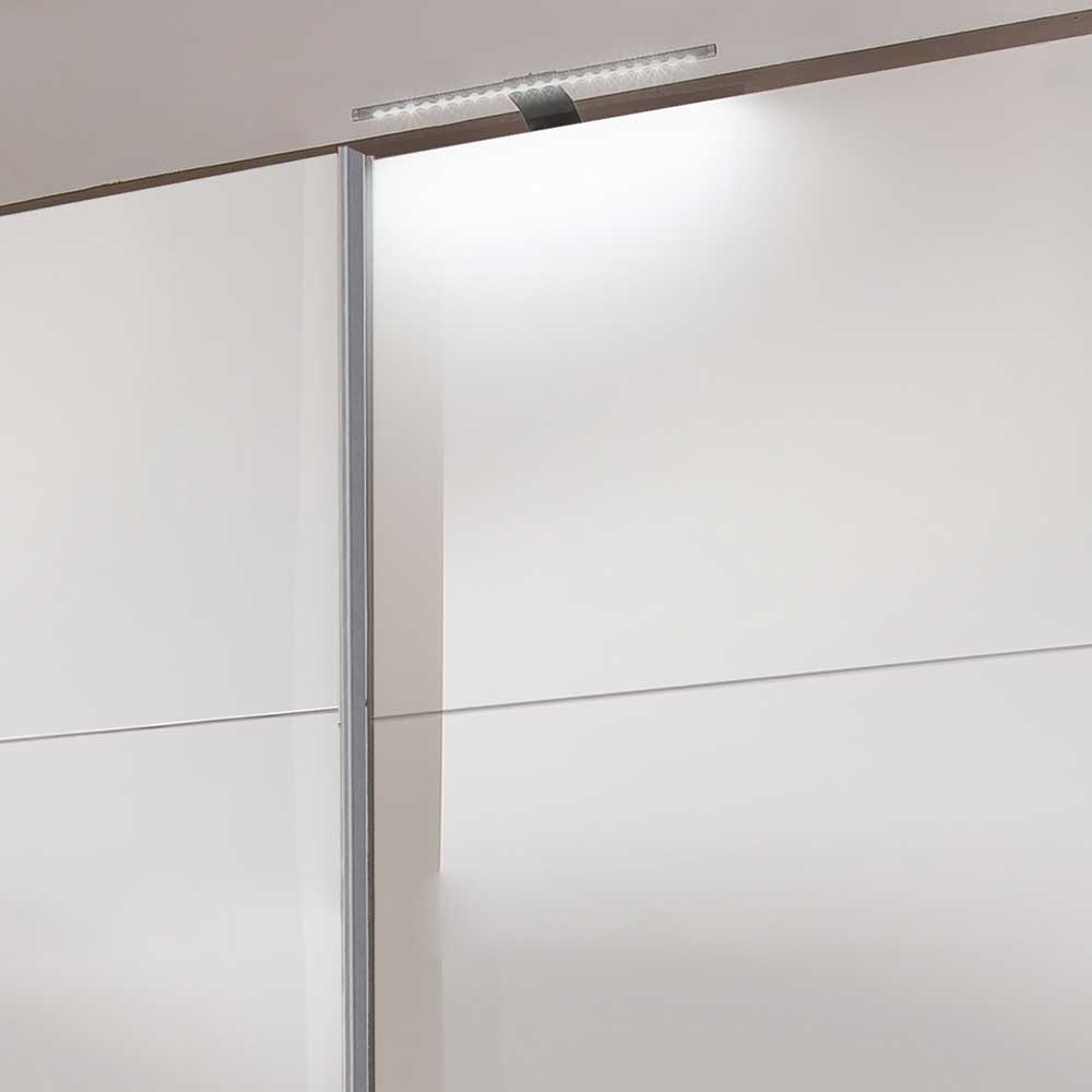 Weißer Schwebetürenschrank 313 cm breit - Luzia