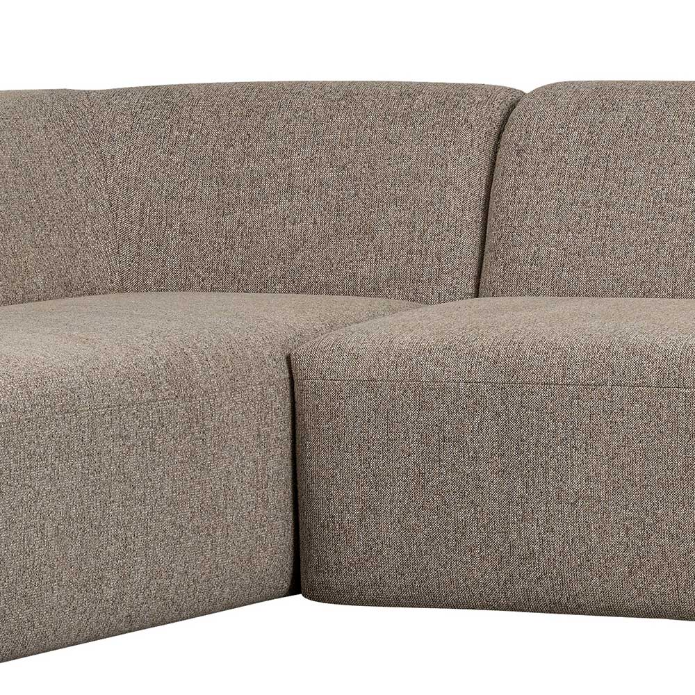 Chenille Sofaecke in Beige - Jaturna