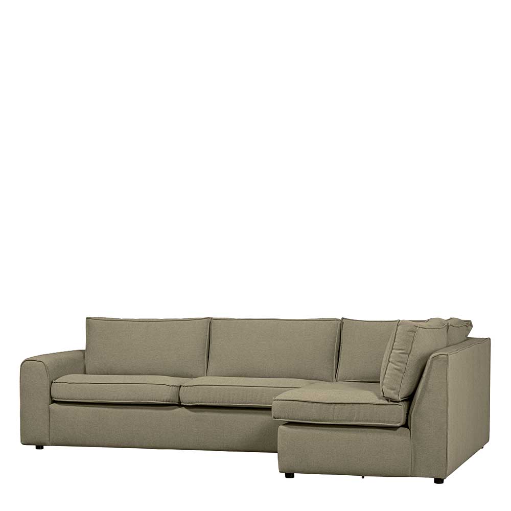 Dreisitzer L-Sofa in Graugrün - Matthew