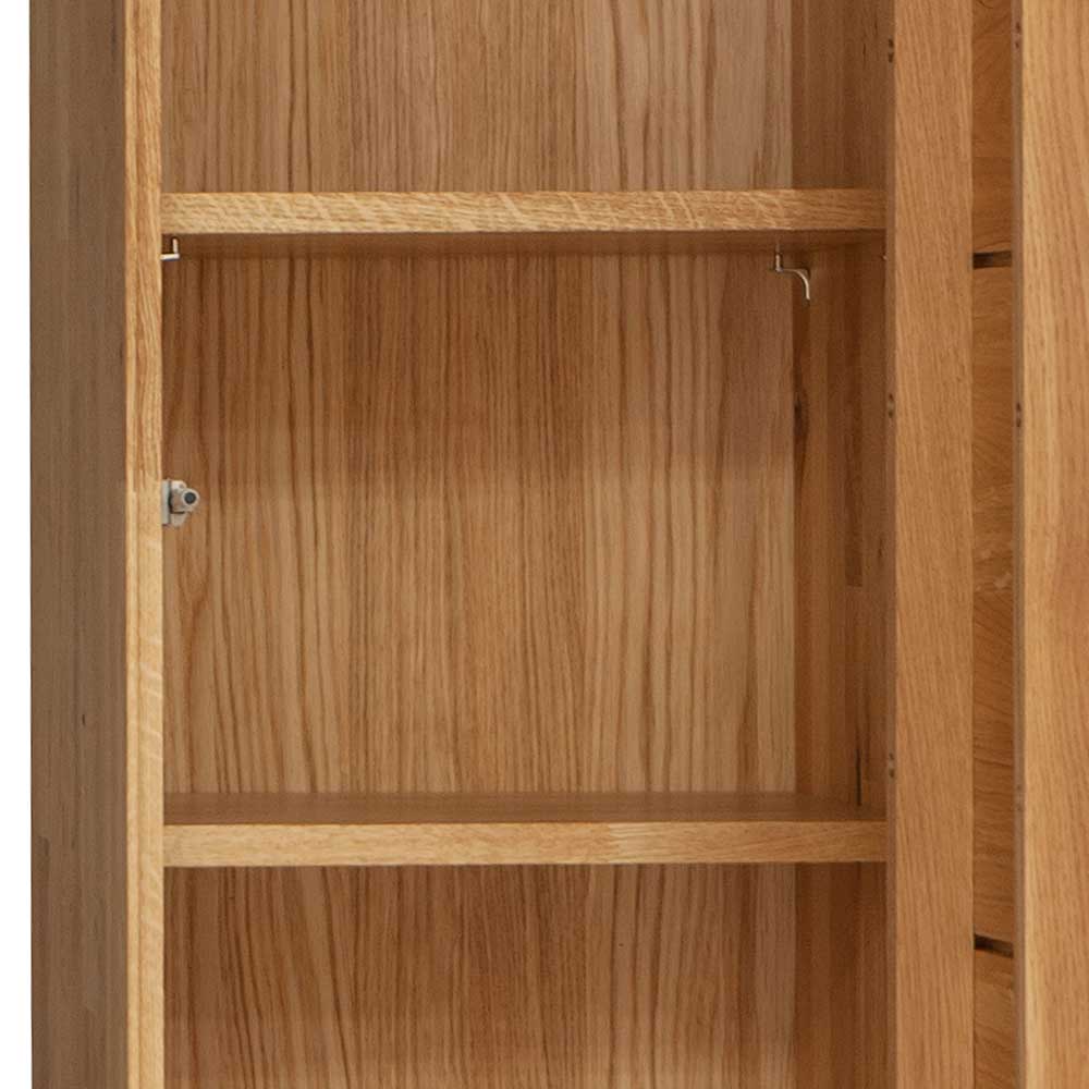 40x123x41 Hängender Schrank aus Wildeiche massiv - Sinta