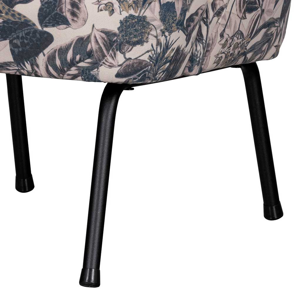 Lounge Sessel aus Samt mit floralem Dessin - Rosco