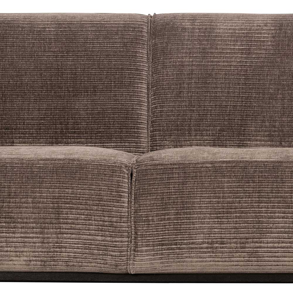 Dreisitzer Sofa aus Cord in Taupe - Zoronga