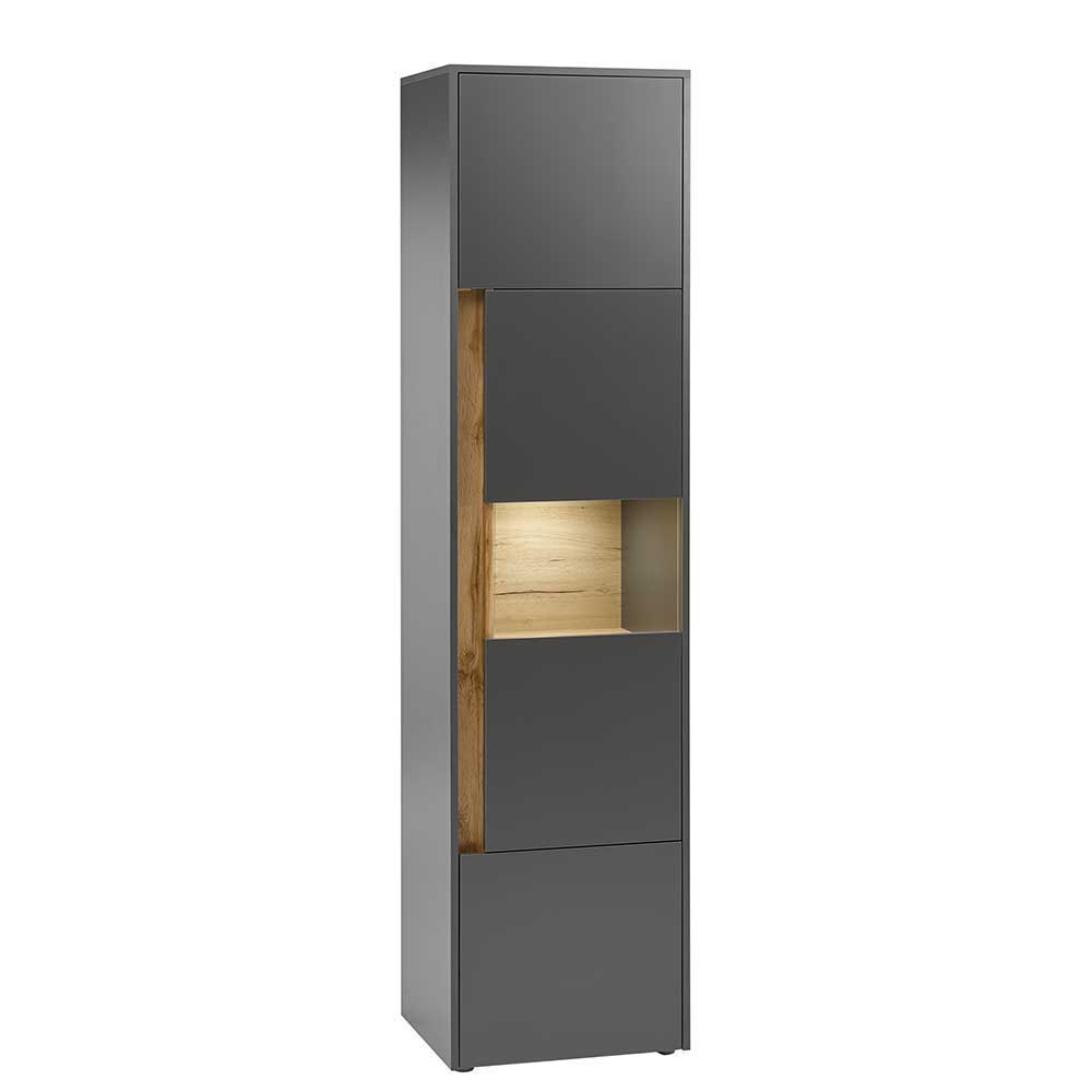 Schrank & schmales Regal Set - Ahilav (zweiteilig)