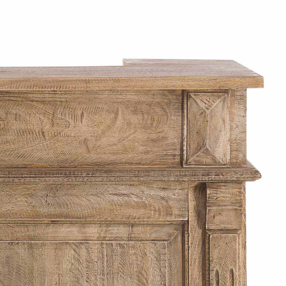 Design Barschrank Theke aus Massivholz Abbe Mango recycelt