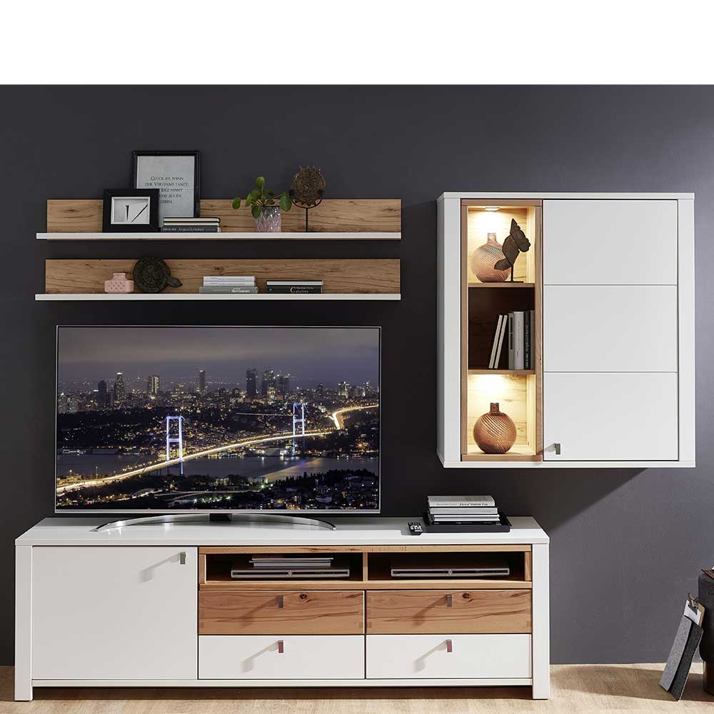 TV Wohnzimmer Möbel Set Anbauwand - Connassa (vierteilig)